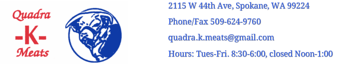 Quadra K Meats<br />Professional Custom Processing
